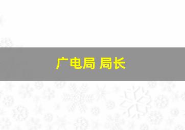 广电局 局长